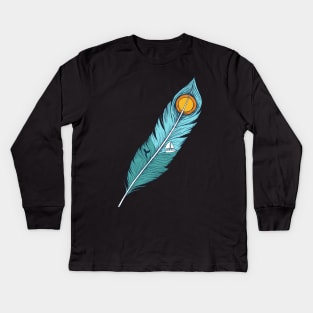 feather landscape Kids Long Sleeve T-Shirt